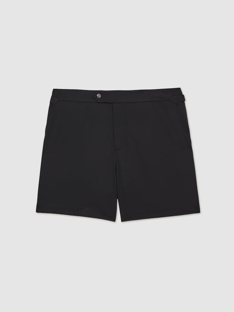 Reiss Black Sun Side-Adjuster Swim Shorts - Image 2 of 7
