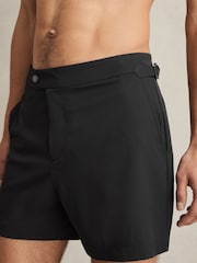Reiss Black Sun Side-Adjuster Swim Shorts - Image 4 of 7