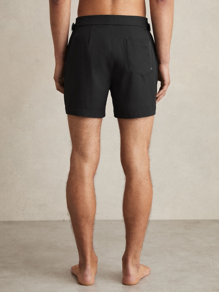 Reiss Black Sun Side-Adjuster Swim Shorts - Image 6 of 7