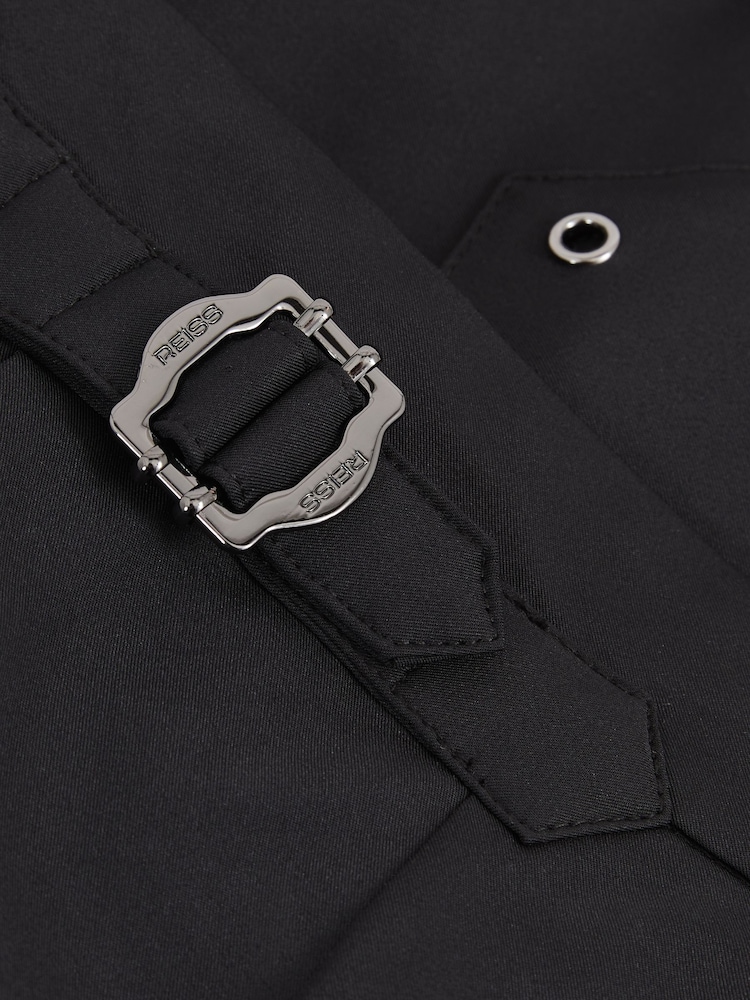 Reiss Black Sun Side-Adjuster Swim Shorts - Image 7 of 7