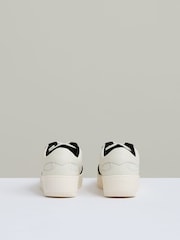 Reiss Black/White Ruth Leather And Mesh Platform Trainers - Image 4 of 5