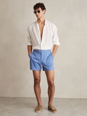 Reiss French Blue Sun Side-Adjuster Swim Shorts - Image 1 of 6