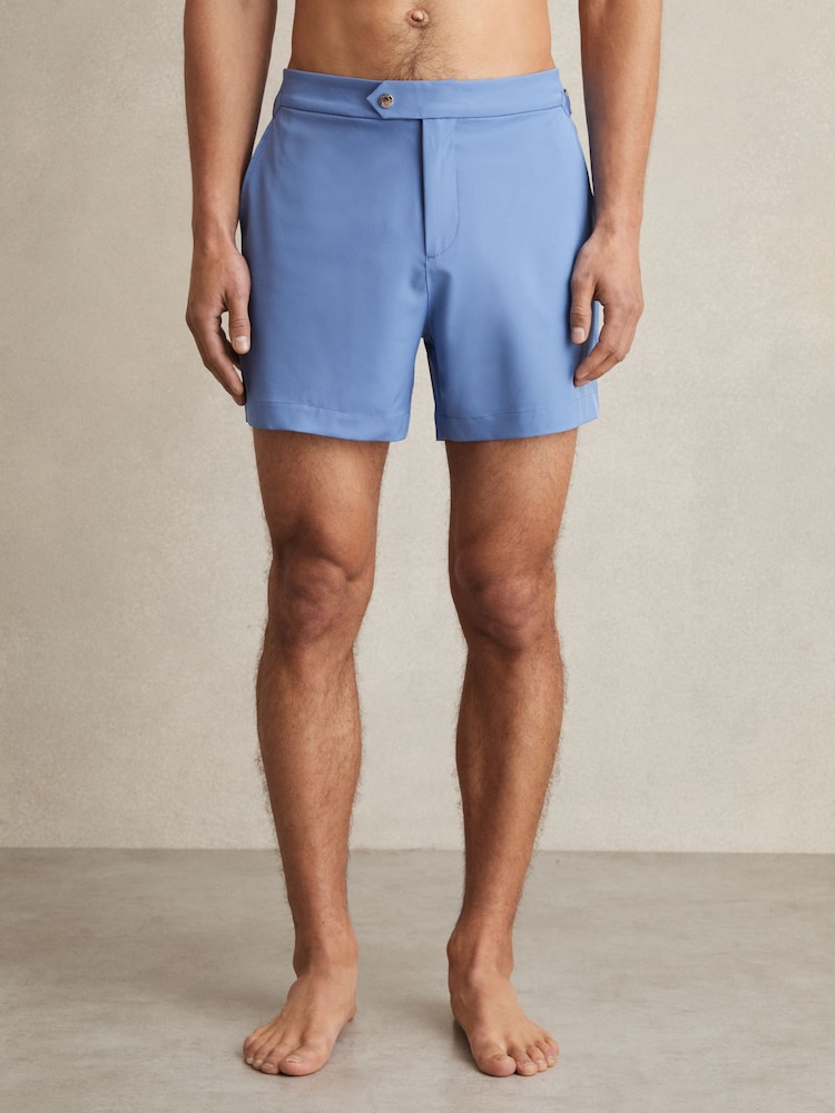 Reiss French Blue Sun Side-Adjuster Swim Shorts - Image 1 of 6