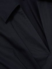 Reiss Navy Aubrey Cotton Pleated-Waist Midi Dress - Image 5 of 5