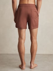 Reiss Terracotta Brown Sun Side-Adjuster Swim Shorts - Image 4 of 6