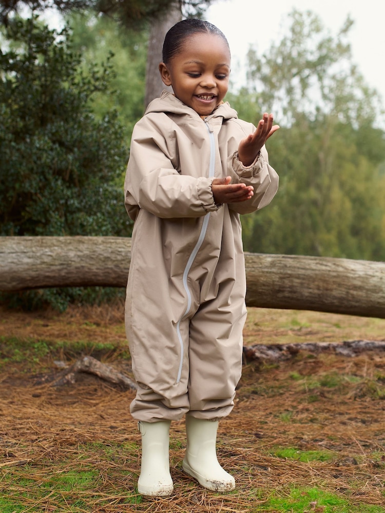 لون طبيعي - KIDLY Fleece Lined Puddlesuit - صورة 2 من 6