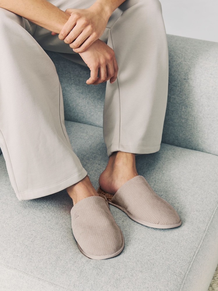 Stone Textured Mule Slippers - Image 1 of 8