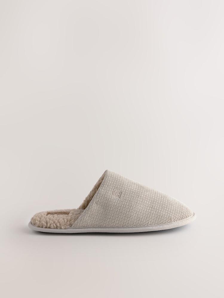 Stone Textured Mule Slippers - Image 4 of 8