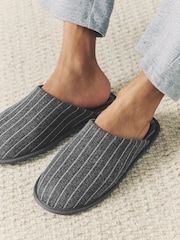 Grey Stripe Mule Slippers - Image 2 of 8