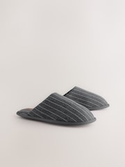 Grey Stripe Mule Slippers - Image 4 of 8