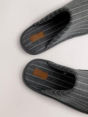 Grey Stripe Mule Slippers - Image 6 of 8