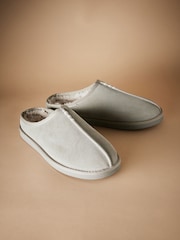 Grey Signature Suede Mules Slippers - Image 1 of 5