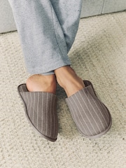 Brown Stripe Mule Slippers - Image 3 of 8