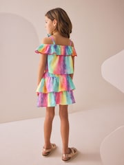 Rainbow Animal Print Ruffle Top And Skirt Set (3-16yrs) - Image 5 of 9