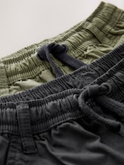Black/Khaki Lined 100% Cotton Cargo Trousers (3mths-7yrs) - Image 5 of 6