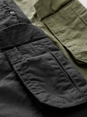 Black/Khaki Lined 100% Cotton Cargo Trousers (3mths-7yrs) - Image 6 of 6