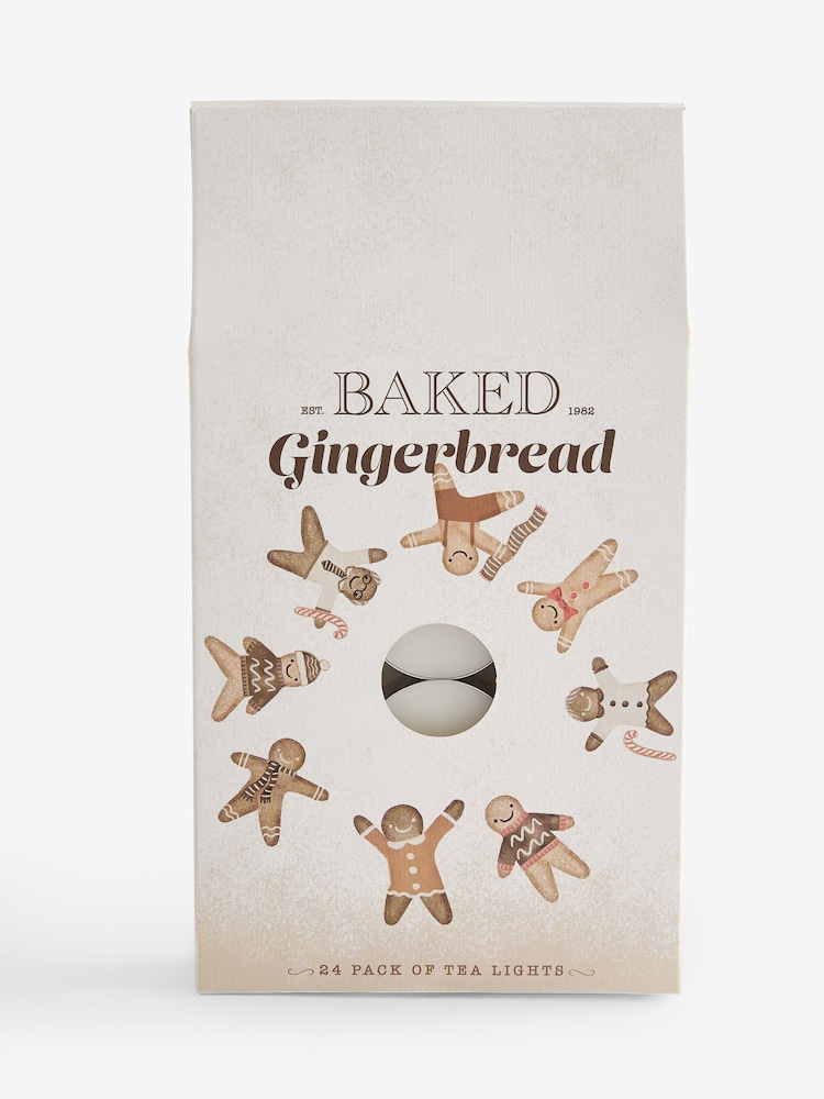 Natural Gingerbread 24 Pack Tealights Candle - Image 3 of 3