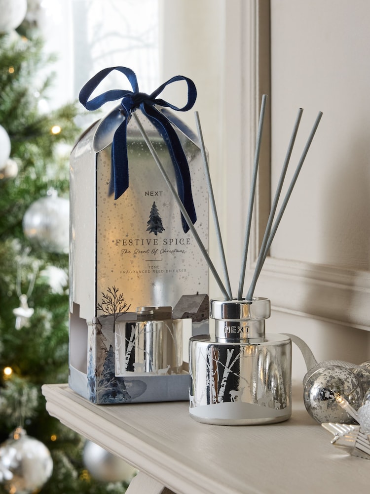 Silver Festive Spice 70ml Diffuser - Image 1 of 3