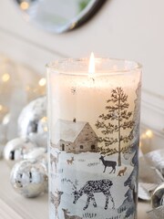 Silver Festive Spice Pillar Candle - Image 3 of 4