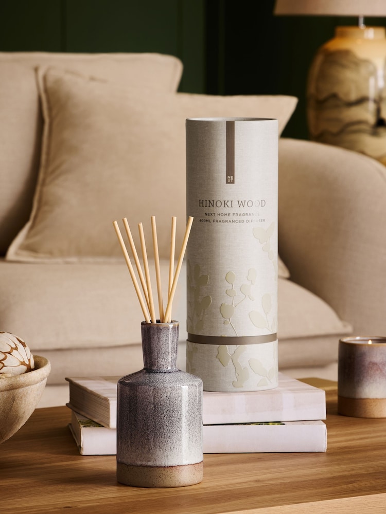 Teal Blue Country Luxe Hinoki Wood 400ml Diffuser - Image 1 of 2