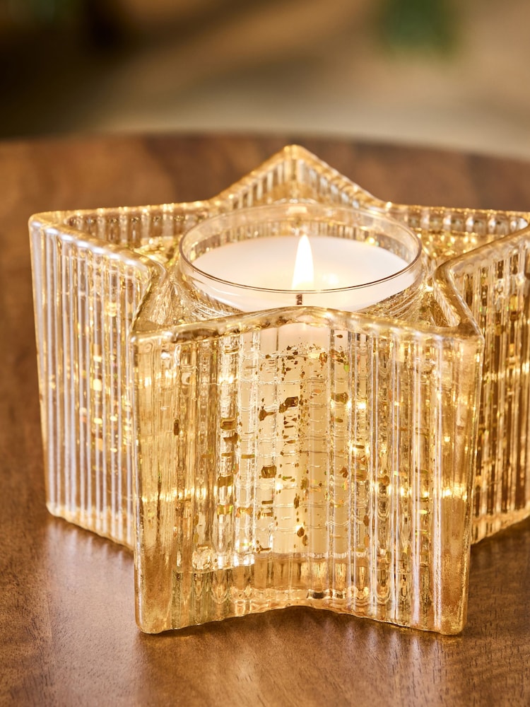 Gold Festive Spice Light Up Candle - Image 2 of 3