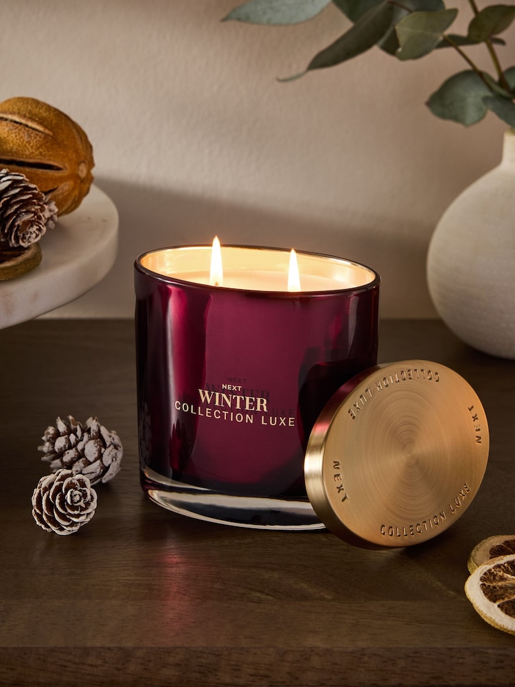 Pink Pepper & Cassis Collection Luxe Winter Single Wick Candle - Image 1 of 4