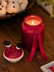 Red Santa Festive Spice Jar Candle - Image 1 of 3