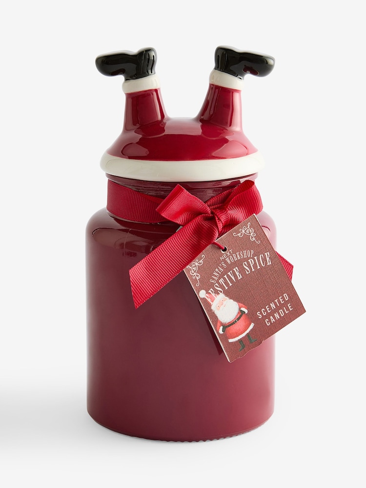 Red Santa Festive Spice Jar Candle - Image 3 of 3