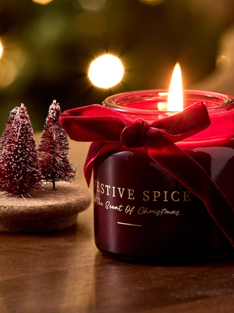 Red Festive Spice Mini Candle - Image 3 of 3