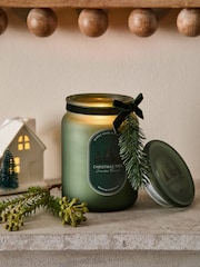Green Christmas Tree Pine Needle & Eucalyptus Festive Jar Candle - Image 1 of 4