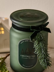 Green Christmas Tree Pine Needle & Eucalyptus Festive Jar Candle - Image 3 of 4