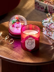 Red Snow Globe Festive Spice 2 Wick Light Up Candle - Image 3 of 3