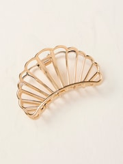 FatFace Gold Tone Shell Claw Clip - Image 1 of 2