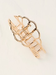 FatFace Gold Tone Shell Claw Clip - Image 2 of 2