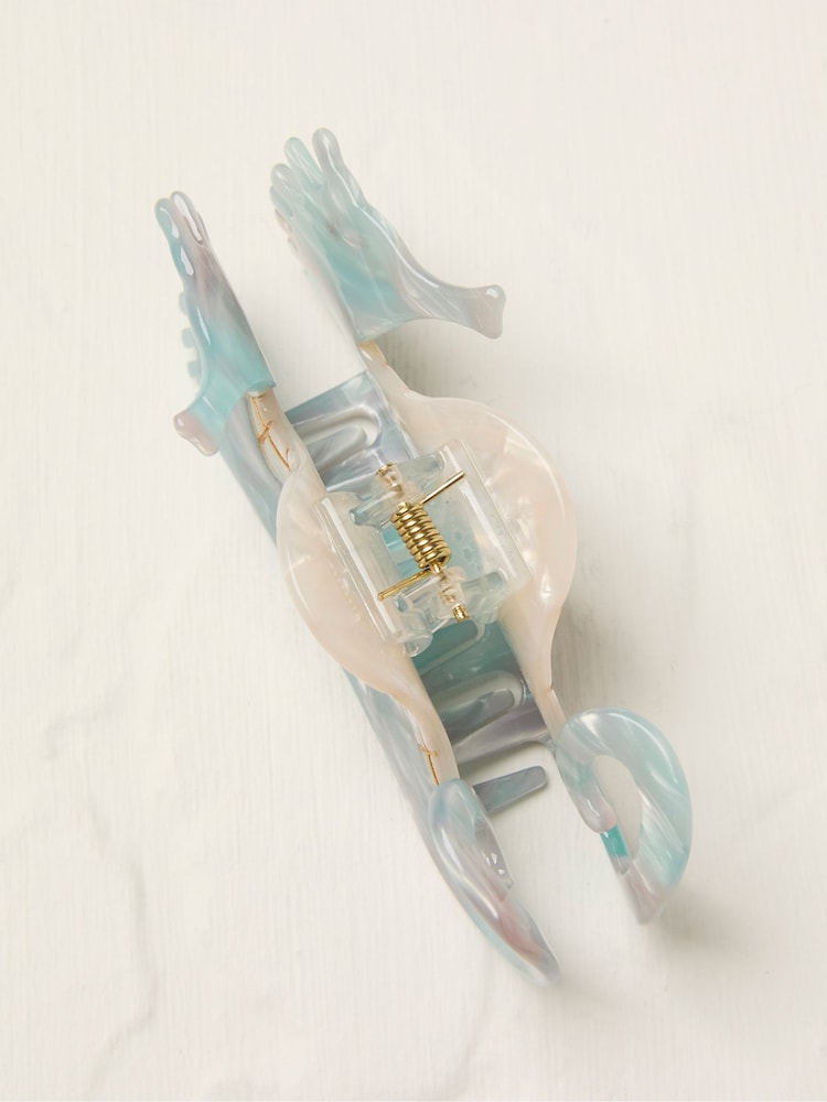 FatFace Blue Seahorse Claw Clip - Image 2 of 2