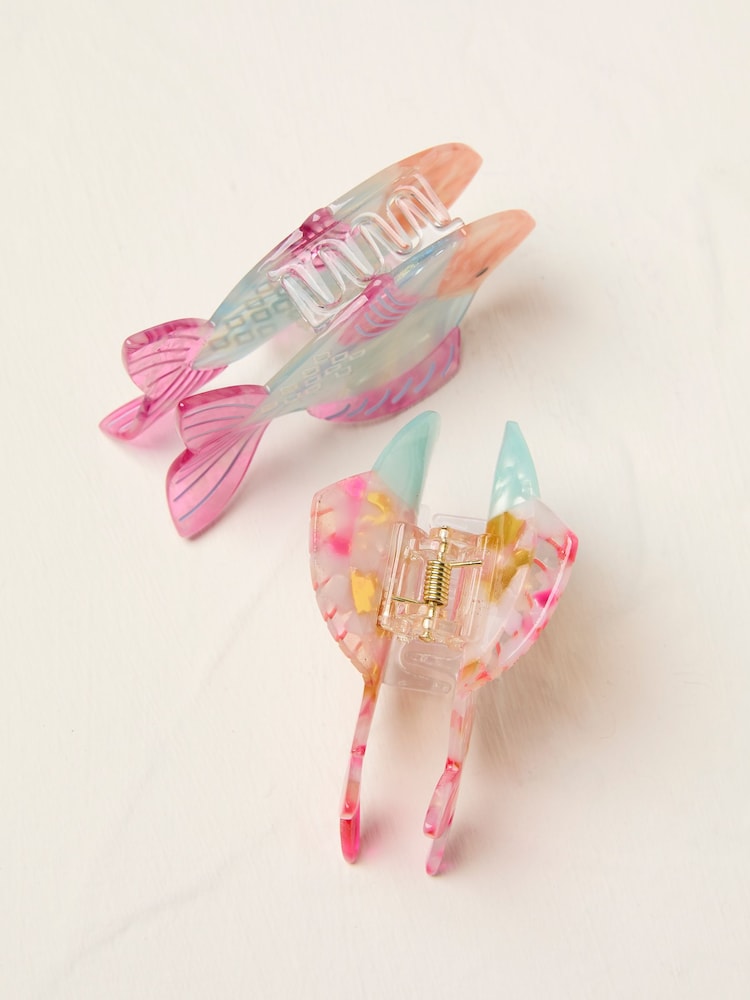 FatFace Multi Fish Hair Clips 2 Pack - Image 2 of 2