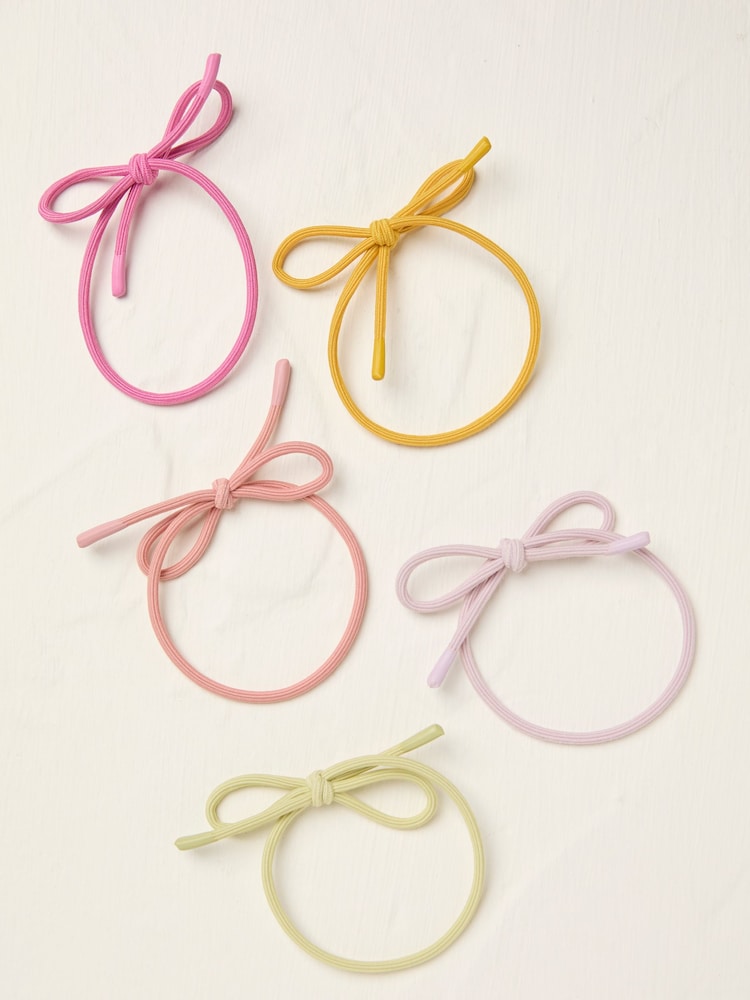 Розовый - FatFace Bow Hair Elastics - Image 1 of 2 Розовый - FatFace Bow Hair Elastics - Image 1 of 2