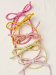 Розовый - FatFace Bow Hair Elastics - Image 2 of 2