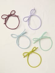 FatFace Green Bow Hair Elastics - Image 1 of 2