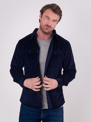 Lakeland Clothing Blue Ambleside Jumbo Corduroy 100% Cotton Overshirt - Image 1 of 8