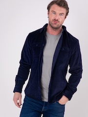 Lakeland Clothing Blue Ambleside Jumbo Corduroy 100% Cotton Overshirt - Image 2 of 8