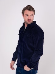 Lakeland Clothing Blue Ambleside Jumbo Corduroy 100% Cotton Overshirt - Image 3 of 8