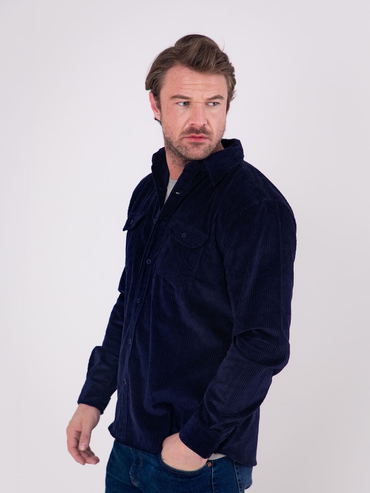 Lakeland Clothing синій Ambleside Jumbo Corduroy 100% Cotton Overshirt - Image 3 of 8