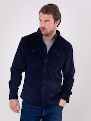 Lakeland Clothing Blue Ambleside Jumbo Corduroy 100% Cotton Overshirt - Image 5 of 8