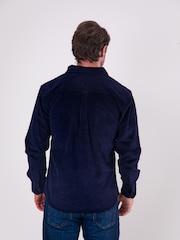 Lakeland Clothing Blue Ambleside Jumbo Corduroy 100% Cotton Overshirt - Image 6 of 8