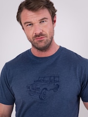 Lakeland Clothing Blue Printed 100% Cotton T-Shirt - Image 2 of 5