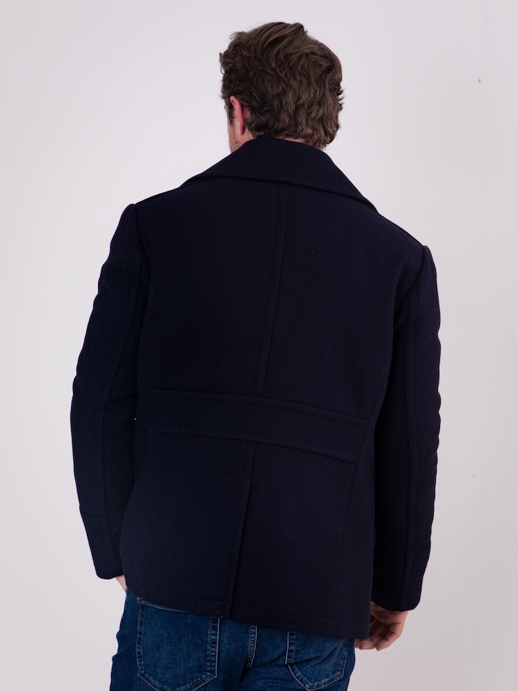 Lakeland Clothing Blue Ulverston Pea Coat - Image 3 of 8