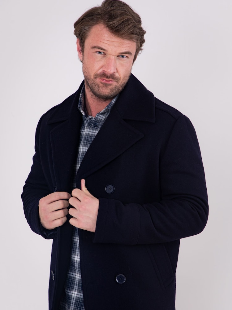 Lakeland Clothing Blue Ulverston Pea Coat - Image 7 of 8