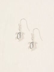 FatFace Gold Tone Turtle Drop Earrings - Image 1 of 2