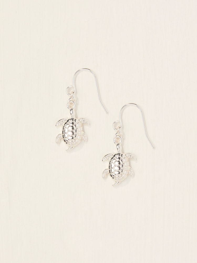 FatFace Gold Tone Turtle Drop Earrings - Image 1 of 2
